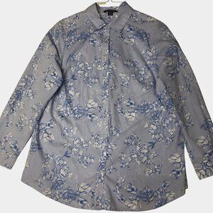 ROAMAN'S WOMEN COLLARED BUTTON LONG SLEEVE TOP SIZE‎ 14W